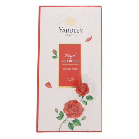 GETIT.QA- Qatar’s Best Online Shopping Website offers YARDLEY ROYAL RED ROSES LUXURY SOAP 3 X 100 G at the lowest price in Qatar. Free Shipping & COD Available!