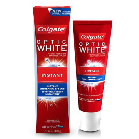 GETIT.QA- Qatar’s Best Online Shopping Website offers COLGATE FLUORIDE TOOTHPASTE OPTIC WHITE INSTANT 75 ML at the lowest price in Qatar. Free Shipping & COD Available!