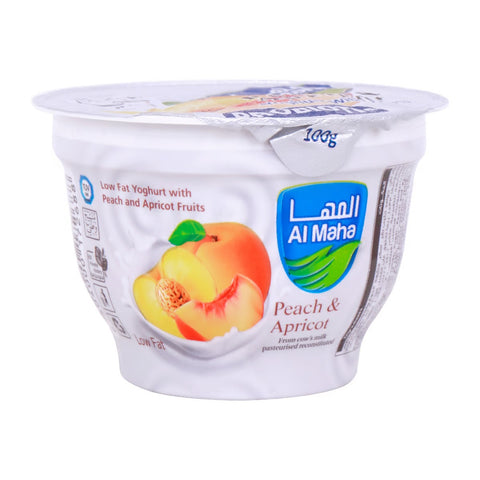 GETIT.QA- Qatar’s Best Online Shopping Website offers Al Maha Fruit Yogurt Peach & Apricot 100g at lowest price in Qatar. Free Shipping & COD Available!