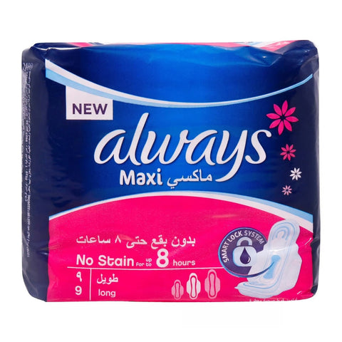 GETIT.QA- Qatar’s Best Online Shopping Website offers ALWAYS MAXI  FRESH LONG SANITARY PAD 9PCS at the lowest price in Qatar. Free Shipping & COD Available!
