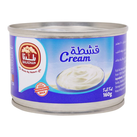 GETIT.QA- Qatar’s Best Online Shopping Website offers Baladna Full Fat Sterilized Cream 160 g at lowest price in Qatar. Free Shipping & COD Available!