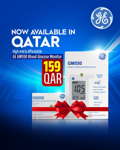 GETIT.QA- Qatar’s Best Online Shopping Website offers GE GM550 BLOOD GLUCOSE MONITOR + STRIPS at the lowest price in Qatar. Free Shipping & COD Available!