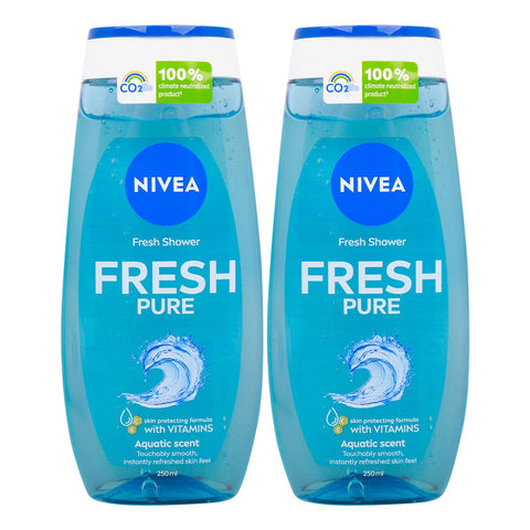 GETIT.QA- Qatar’s Best Online Shopping Website offers NIVEA FRESH PURE SHOWER GEL 2 X 250 ML at the lowest price in Qatar. Free Shipping & COD Available!