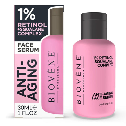 GETIT.QA- Qatar’s Best Online Shopping Website offers Biovene Barcelona Anti Aging Face Serum Retinol + Squalane Complex 30 ml at the lowest price in Qatar. Free Shipping & COD Available!