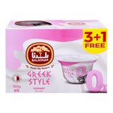 GETIT.QA- Qatar’s Best Online Shopping Website offers Baladna Greek Style 0% Fat Plain Yoghurt Value Pack 4 x 150 g at the lowest price in Qatar. Free Shipping & COD Available!