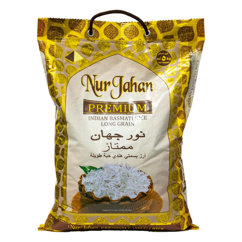 GETIT.QA- Qatar’s Best Online Shopping Website offers NURJAHAN PREMIUM INDIAN BASMATI LONG GRAIN 5 KG at the lowest price in Qatar. Free Shipping & COD Available!