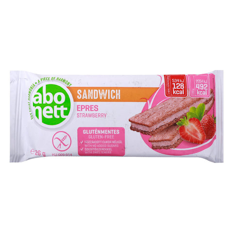 GETIT.QA- Qatar’s Best Online Shopping Website offers ABONETT STRAWBERRY SANDWICH 26 G at the lowest price in Qatar. Free Shipping & COD Available!