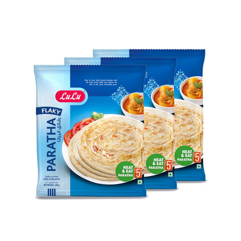 GETIT.QA- Qatar’s Best Online Shopping Website offers LULU FLAKY PARATHA VALUE PACK 5PCS 3 X 400G at the lowest price in Qatar. Free Shipping & COD Available!