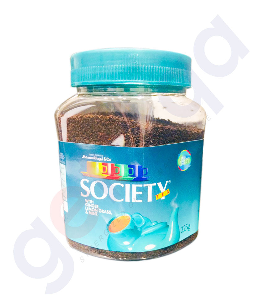 BUY SOCIETY INDIAN LEAF TEA GINGER 225GM IN QATAR | HOME DELIVERY WITH COD ON ALL ORDERS ALL OVER QATAR FROM GETIT.QA