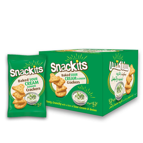 GETIT.QA- Qatar’s Best Online Shopping Website offers NABIL SNACKITS SOUR CREAM & ONION BAKED BITES 12 X 26G at the lowest price in Qatar. Free Shipping & COD Available!