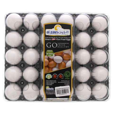 GETIT.QA- Qatar’s Best Online Shopping Website offers AL ZAIN WHITE EGGS LARGE 30PCS at the lowest price in Qatar. Free Shipping & COD Available!
