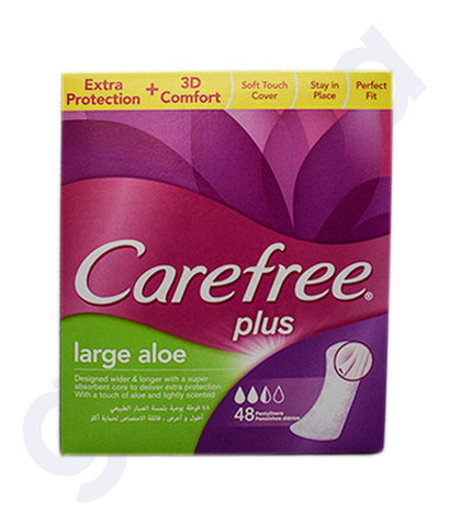 Buy Carefree Plus Large Aloe 48 Count Online in Doha Qatar