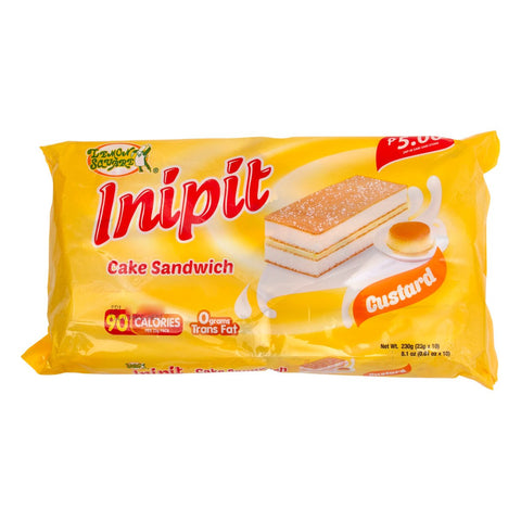 GETIT.QA- Qatar’s Best Online Shopping Website offers LEMON SQUARE INIPIT CUSTARD CAKE SANDWICH 10 X 22G at the lowest price in Qatar. Free Shipping & COD Available!