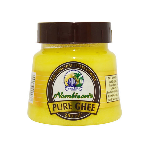GETIT.QA- Qatar’s Best Online Shopping Website offers NAMBISAN'S PURE GHEE 200 ML at the lowest price in Qatar. Free Shipping & COD Available!