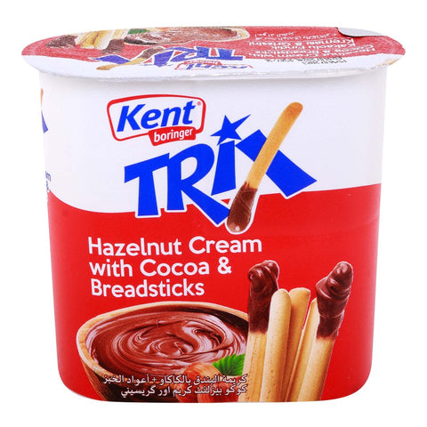 GETIT.QA- Qatar’s Best Online Shopping Website offers KENT BORINGER HAZELNUT CREAM WITH COCOA AND BREADSTICK 56 G at the lowest price in Qatar. Free Shipping & COD Available!
