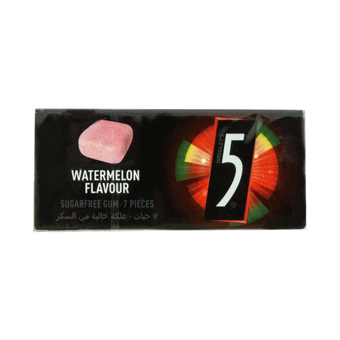 GETIT.QA- Qatar’s Best Online Shopping Website offers WRIGLEY'S 5 WATERMELON FLAVOUR SUGAR FREE GUM 7 PCS at the lowest price in Qatar. Free Shipping & COD Available!