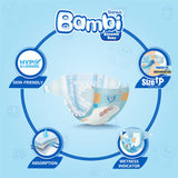 GETIT.QA- Qatar’s Best Online Shopping Website offers SANITA BAMBI BABY DIAPER JUMBO PACK SIZE 5 EXTRA LARGE 12-22KG 54 PCS at the lowest price in Qatar. Free Shipping & COD Available!