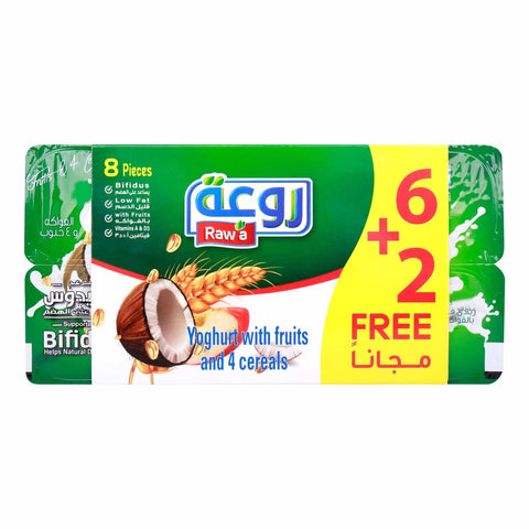 GETIT.QA- Qatar’s Best Online Shopping Website offers RAWA FRUIT YOGHURT 8 X 100 G at the lowest price in Qatar. Free Shipping & COD Available!