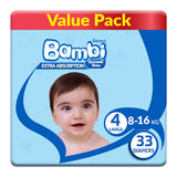 GETIT.QA- Qatar’s Best Online Shopping Website offers SANITA BAMBI BABY DIAPER VALUE PACK SIZE 4 LARGE 8-16KG 33 PCS at the lowest price in Qatar. Free Shipping & COD Available!