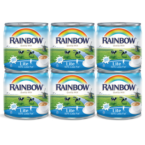 GETIT.QA- Qatar’s Best Online Shopping Website offers RAINBOW LITE EVAPORATED MILK 6 X 170 G at the lowest price in Qatar. Free Shipping & COD Available!