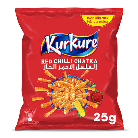 GETIT.QA- Qatar’s Best Online Shopping Website offers KURKURE CHILLI CHATKA FLAVOUR CRISPY SPICY PUFFED CORN SNACKS 25 G at the lowest price in Qatar. Free Shipping & COD Available!