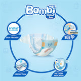 GETIT.QA- Qatar’s Best Online Shopping Website offers SANITA BAMBI BABY DIAPER REGULAR PACK SIZE-- 4 LARGE-- 8-16 KG-- 13 PCS at the lowest price in Qatar. Free Shipping & COD Available!