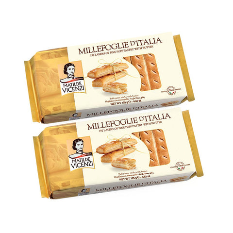 GETIT.QA- Qatar’s Best Online Shopping Website offers MATILDE VICENZI MILLEFOGLIE D'ITALIA PUFF PASTRY WITH BUTTER 2 X 125 G at the lowest price in Qatar. Free Shipping & COD Available!