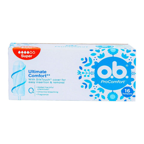 GETIT.QA- Qatar’s Best Online Shopping Website offers OB PROCOMFORT SUPER TAMPONS 16 PCS at the lowest price in Qatar. Free Shipping & COD Available!