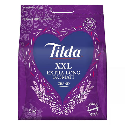 GETIT.QA- Qatar’s Best Online Shopping Website offers TILDA GRAND XXL EXTRA LONG BASMATI RICE 5 KG at the lowest price in Qatar. Free Shipping & COD Available!