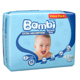 GETIT.QA- Qatar’s Best Online Shopping Website offers SANITA BAMBI BABY DIAPER VALUE PACK SIZE 3 MEDIUM 6-11KG 36 PCS at the lowest price in Qatar. Free Shipping & COD Available!