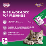 GETIT.QA- Qatar’s Best Online Shopping Website offers WHISKAS WET CAT FOOD TUNA FOR ADULT CATS 1+ YEARS 4 X 80 G at the lowest price in Qatar. Free Shipping & COD Available!