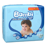 GETIT.QA- Qatar’s Best Online Shopping Website offers SANITA BAMBI BABY DIAPER VALUE PACK SIZE 4+ LARGE PLUS 10-18KG 33 PCS at the lowest price in Qatar. Free Shipping & COD Available!