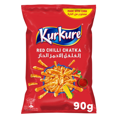 GETIT.QA- Qatar’s Best Online Shopping Website offers KURKURE CHILLI CHATKA FLAVOUR CRISPY SPICY PUFFED CORN SNACKS 90 G at the lowest price in Qatar. Free Shipping & COD Available!