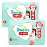 GETIT.QA- Qatar’s Best Online Shopping Website offers PAMPERS DIAPER PANTS SIZE 5 12-17 KG VALUE PACK 2 X 40 PCS at the lowest price in Qatar. Free Shipping & COD Available!