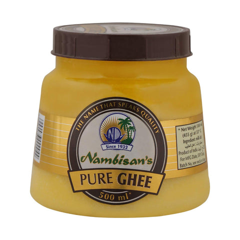 GETIT.QA- Qatar’s Best Online Shopping Website offers NAMBISAN'S PURE GHEE 500 ML at the lowest price in Qatar. Free Shipping & COD Available!