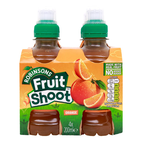 GETIT.QA- Qatar’s Best Online Shopping Website offers ROBINSONS NO ADDED SUGAR ORANGE FRUIT SHOOT DRINK 4 X 200 ML at the lowest price in Qatar. Free Shipping & COD Available!