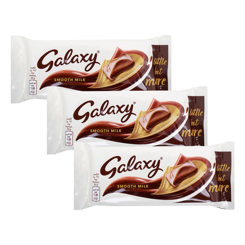 GETIT.QA- Qatar’s Best Online Shopping Website offers GALAXY SMOOTH MILK CHOCOLATE VALUE PACK 3 X 75 G at the lowest price in Qatar. Free Shipping & COD Available!