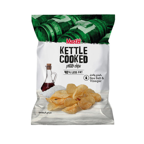 GETIT.QA- Qatar’s Best Online Shopping Website offers MASTER KETTLE COOKED POTATO CHIPS WITH SEA SALT & VINEGAR FLAVOUR 170 G at the lowest price in Qatar. Free Shipping & COD Available!