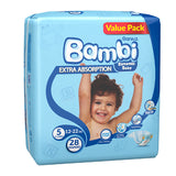 GETIT.QA- Qatar’s Best Online Shopping Website offers SANITA BAMBI BABY DIAPER VALUE PACK SIZE 5 EXTRA LARGE 12-22KG 28 PCS at the lowest price in Qatar. Free Shipping & COD Available!