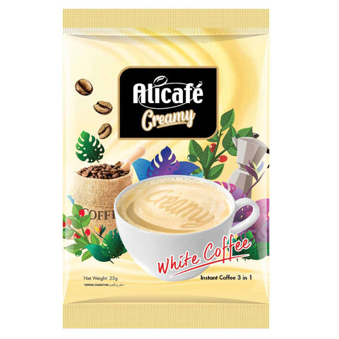 GETIT.QA- Qatar’s Best Online Shopping Website offers ALICAFE 3IN1 WHITE CREAMY INSTANT COFFEE 25 G at the lowest price in Qatar. Free Shipping & COD Available!