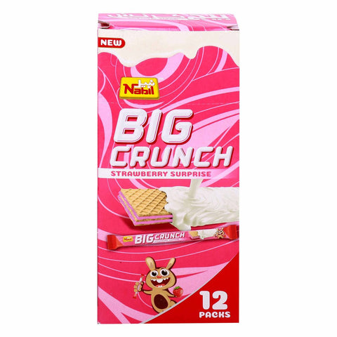 GETIT.QA- Qatar’s Best Online Shopping Website offers NABIL BIG CRUNCH STRAWBERRY SURPRISE-- 12 X 27 G at the lowest price in Qatar. Free Shipping & COD Available!