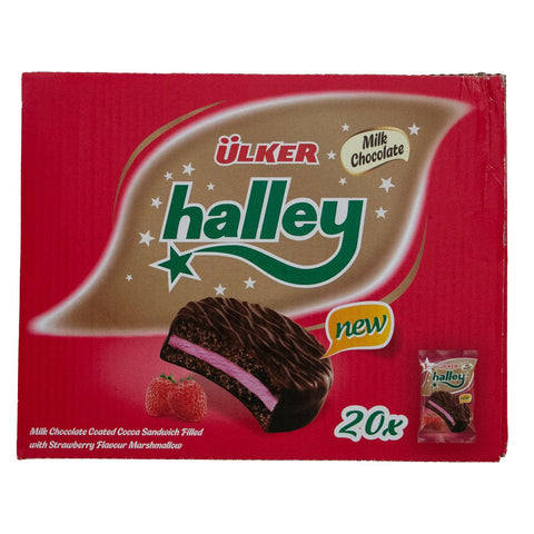 GETIT.QA- Qatar’s Best Online Shopping Website offers ULKER HALLEY COCOA & STRAWBERRY MILK CHOCOLATE SANDWICH 26 G at the lowest price in Qatar. Free Shipping & COD Available!