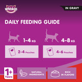 GETIT.QA- Qatar’s Best Online Shopping Website offers WHISKAS BEEF LIVER IN GRAVY WET CAT FOOD POUCH FOR 1+ YEARS ADULT CATS 80 G at the lowest price in Qatar. Free Shipping & COD Available!