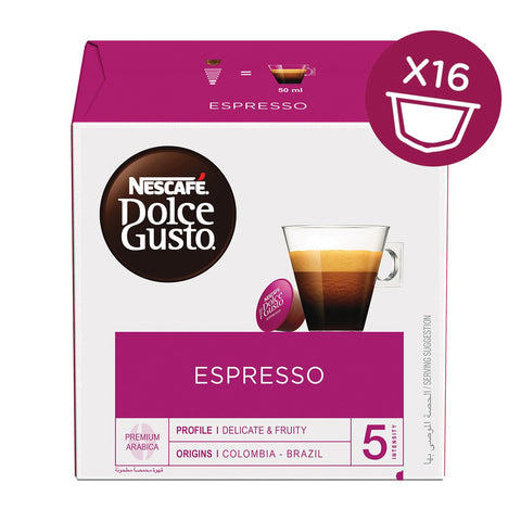 GETIT.QA- Qatar’s Best Online Shopping Website offers NESCAFE DOLCE GUSTO ESPRESSO COFFEE CAPSULES 16 PCS at the lowest price in Qatar. Free Shipping & COD Available!