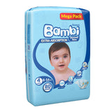 GETIT.QA- Qatar’s Best Online Shopping Website offers SANITA BAMBI BABY DIAPER MEGA PACK SIZE 4 LARGE 8-16KG 80 PCS at the lowest price in Qatar. Free Shipping & COD Available!