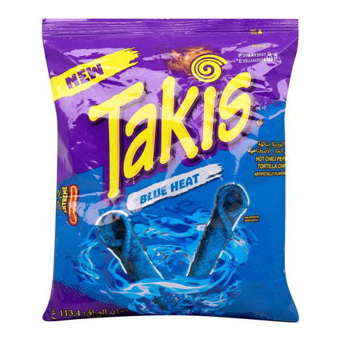 GETIT.QA- Qatar’s Best Online Shopping Website offers BARCEL TAKIS BLUE HEAT HOT CHILLI PEPPER TORTILLA CHIPS-- 113 G at the lowest price in Qatar. Free Shipping & COD Available!