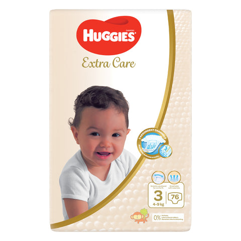GETIT.QA- Qatar’s Best Online Shopping Website offers HUGGIES DIAPER EXTRA CARE SIZE 3 4-9KG VALUE PACK 76 PCS at the lowest price in Qatar. Free Shipping & COD Available!
