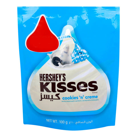 GETIT.QA- Qatar’s Best Online Shopping Website offers HERSHEY'S KISSES COOKIES AND CREAM CHOCOLATE 100 G at the lowest price in Qatar. Free Shipping & COD Available!