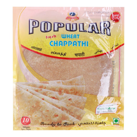 GETIT.QA- Qatar’s Best Online Shopping Website offers POPULAR FRESH WHEAT CHAPPATHI 500 G at the lowest price in Qatar. Free Shipping & COD Available!