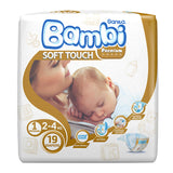 GETIT.QA- Qatar’s Best Online Shopping Website offers SANITA BAMBI BABY DIAPER REGULAR PACK SIZE 1 NEWBORN 2-4KG 19 PCS at the lowest price in Qatar. Free Shipping & COD Available!